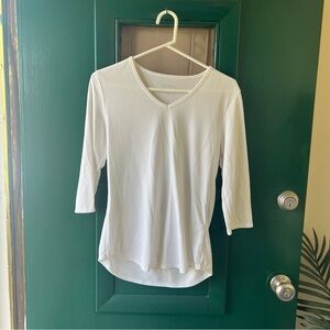 J. Jill Classic White Long Sleeve Top